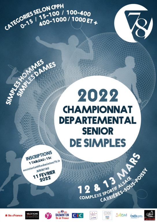 Championnat Départemental Senior de Simples 2021-2022