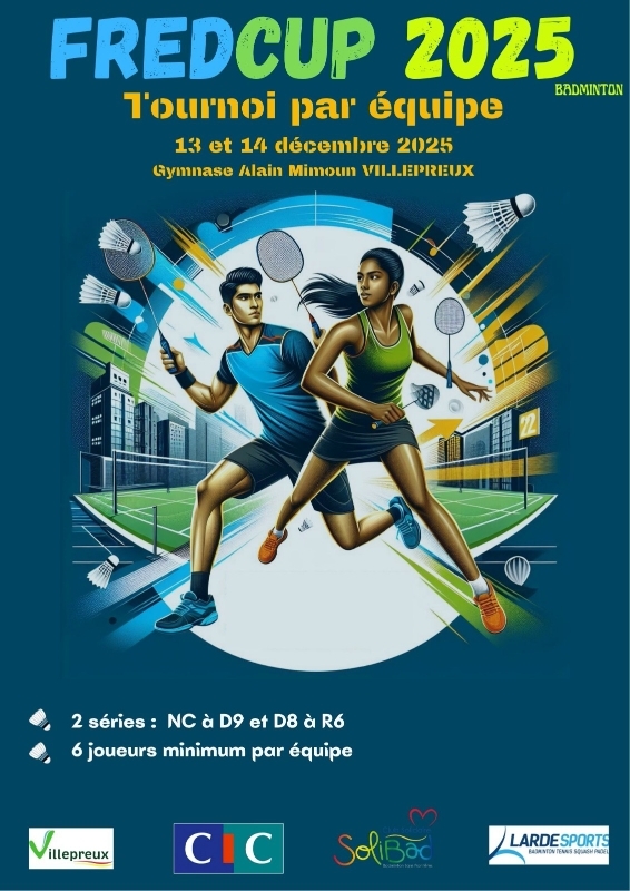 FredCup 2025 - Tournoi par équipes à Villepreux les 13 et 14 décembre 2025