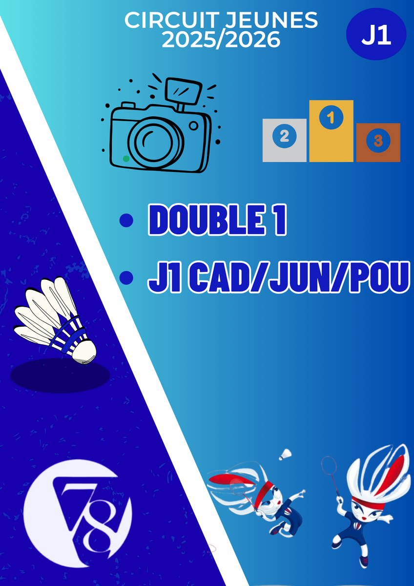 Résultat J1 Cadets, Juniors, Poussins 6/7 décembre et Double 1 13/14 décembre