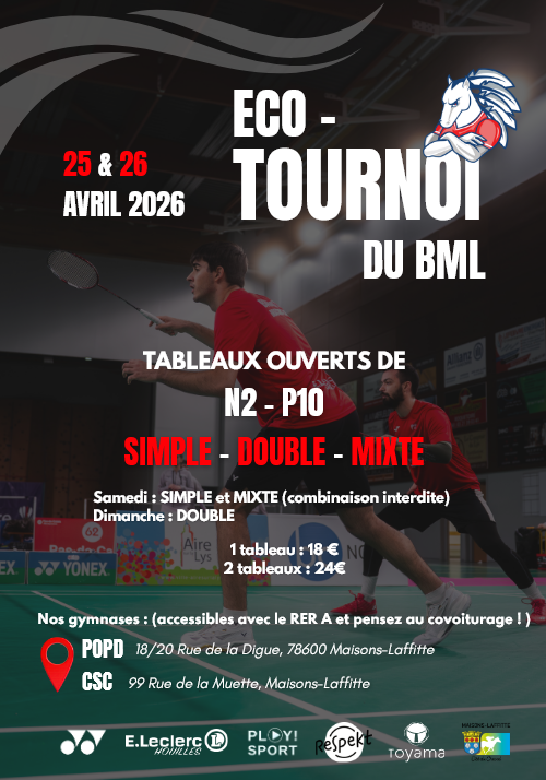 Tournoi de Maisons-Laffitte 25/26 Avril 2026