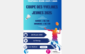 📣 Championnat des Yvelines Jeunes 2025 – 28 &amp; 29 juin au Perray-en-Yvelines