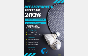 📢 Ouverture des inscriptions – Départemental Vétérans