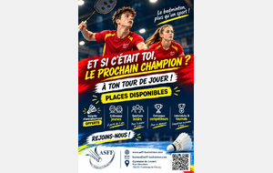 🏸Le club de Fontenay Le Fleury (ASFF)  a encore des places pour la saison 2026/2027 !