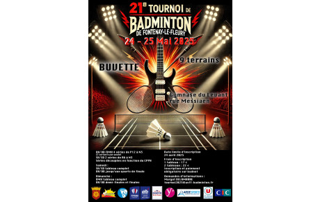 🏸 Tournoi de Fontenay-le-Fleury - 24 &amp; 25 mai 2025 🏸