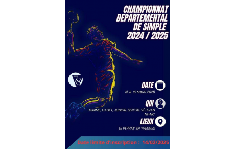 🏸 Retour sur les Départementaux de Simple 78 🏆