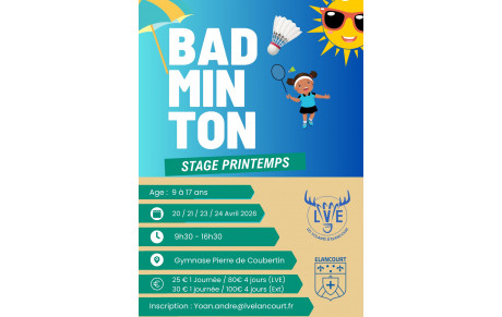 Stages jeunes à Elancourt du 20 au 24 avril