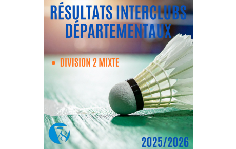 Résultats IC départementaux Mixte Division 2 2025/2026