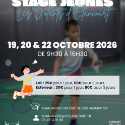 Stage jeunes à Elancourt Toussaint 2026
