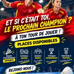 🏸Le club de Fontenay Le Fleury (ASFF)  a encore des places pour la saison 2026/2027 !